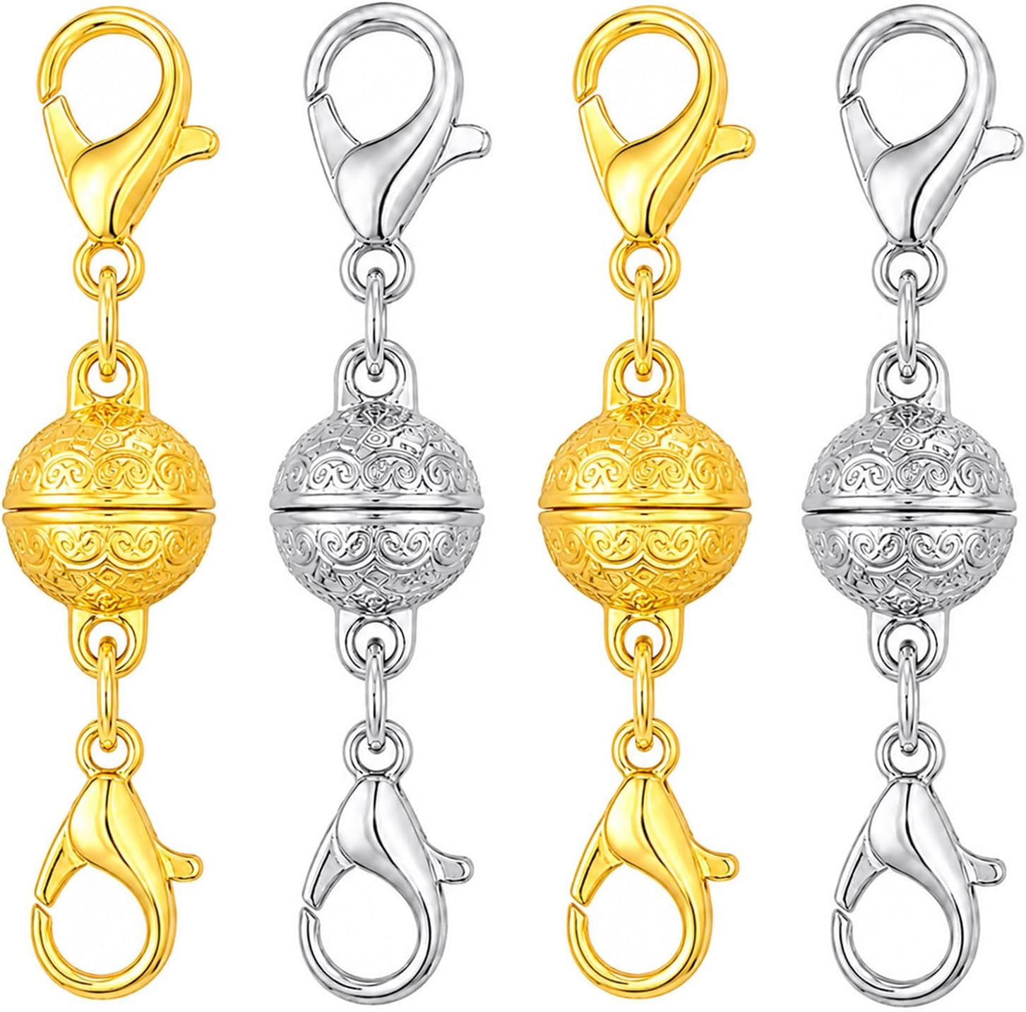 Lobster Clasp Silver - Магнитная застежка для ожерелья с карабином,