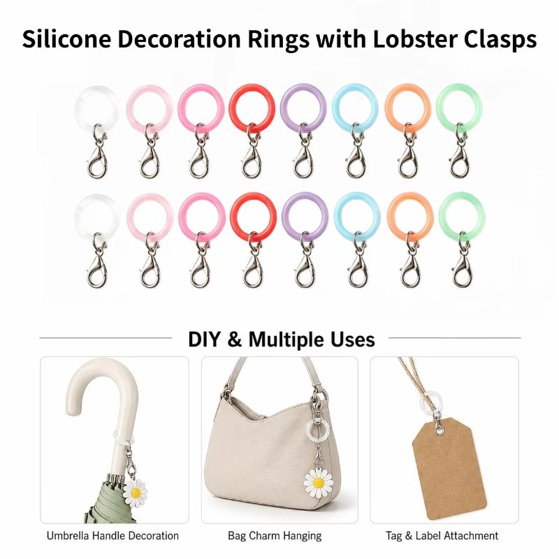 5/10 шт. силиконовых колец для – обзор и цена Lobster Clasp Silver